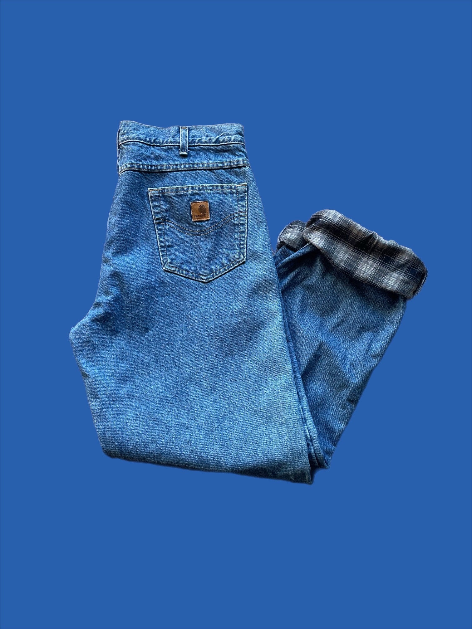 Carhartt Flannel Lined Pants 35x33.5 CSU THRIFT