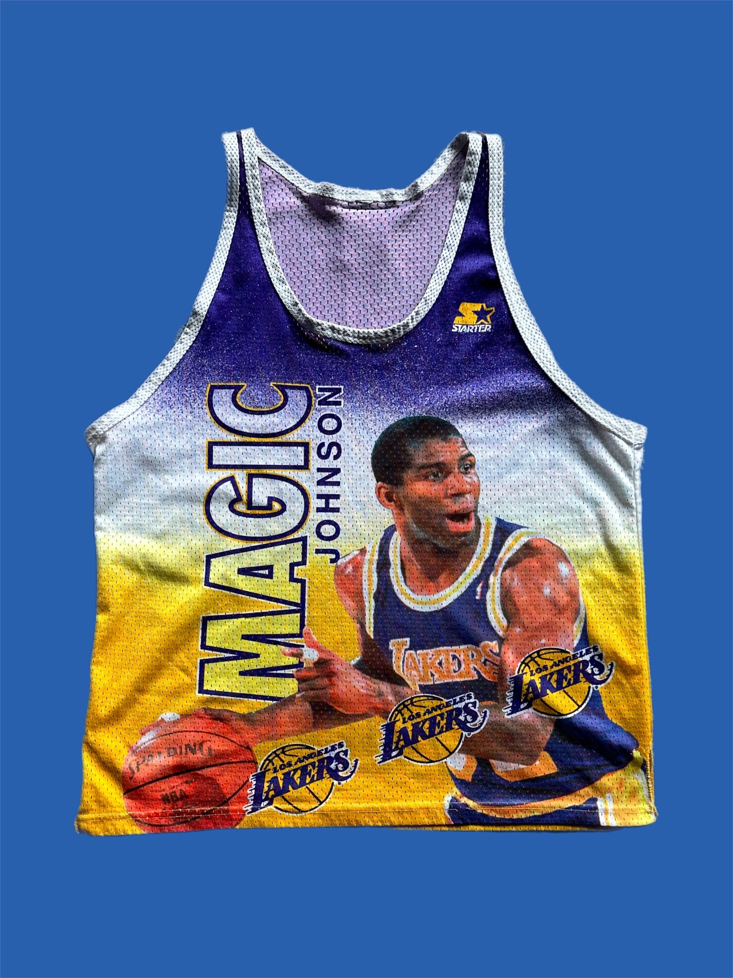 Magic johnson hotsell jersey blue