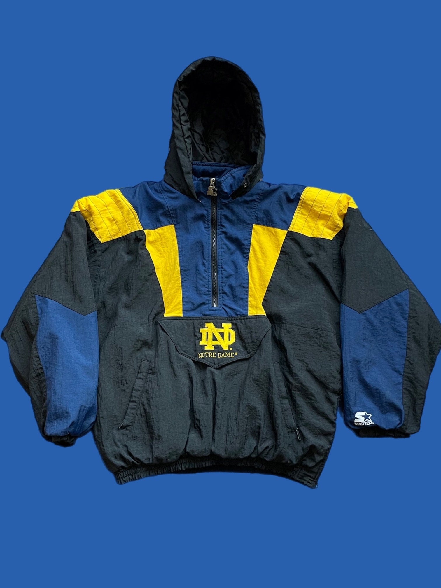 Vintage notre dame starter jacket hot sale